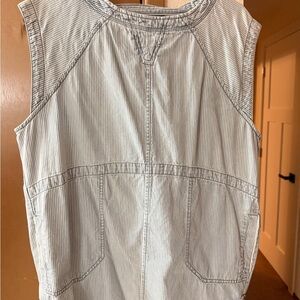 We The Free Blue and White Striped Top